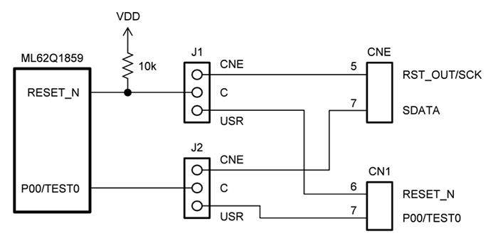 ロケーション回路 - ROHM Semiconductor RB-D62Q1859GA64リファレンスボード